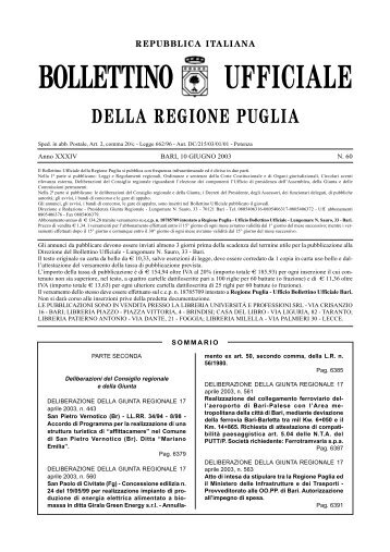 Prg Barletta Burp Delibera Approvazione - Comune di Barletta