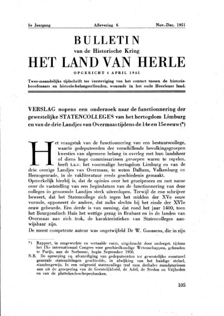 November - Land van Herle