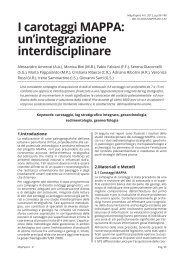 I carotaggi MAPPA: un'integrazione interdisciplinare