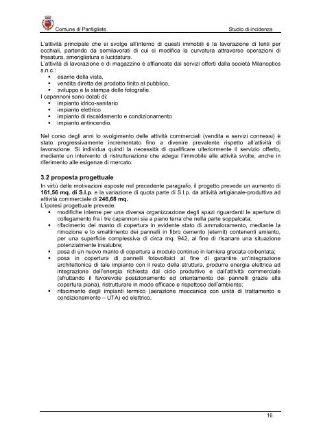 Valutazione di incidenza Milanoptics - Comune di Pantigliate