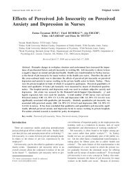 Effects of Perceived Job Insecurity on Perceived Anxiety and ...