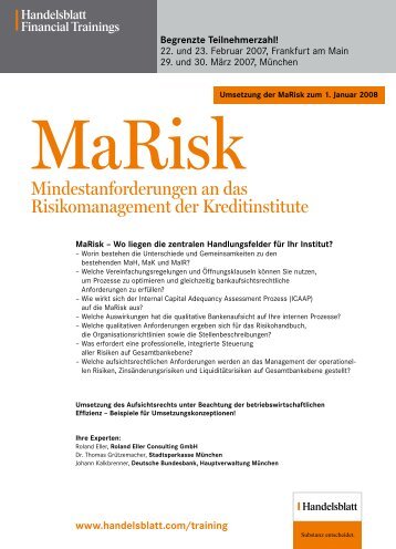 Mindestanforderungen an das Risikomanagement der Kreditinstitute