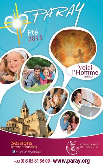 Tract - Sessions internationales de Paray le Monial