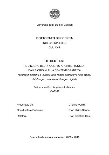 Documento PDF - UniCA Eprints - Università degli studi di Cagliari.