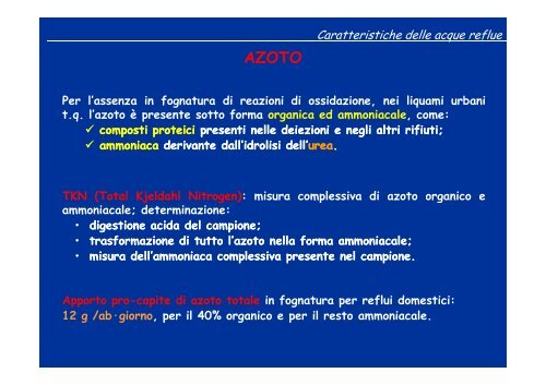 TPA 01_Caratteristiche delle acque reflue - Dipartimento di ...