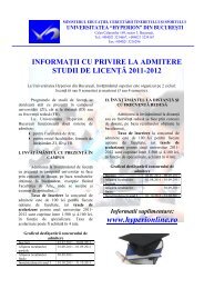 informaţii cu privire la admitere studii de licenţă - id-hyperion.ro
