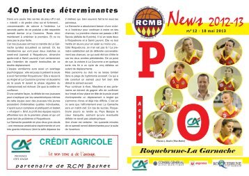 News 2012-13 n° 12 - 18 mai 2013 - Roquebrune Cap Martin Basket