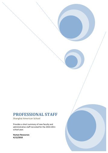 Complete Summary of New Faculty for 2010-2011 - Shanghai ...