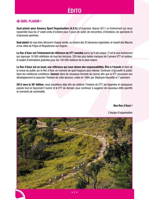 Télécharger Dossier de Presse - Roc d'Azur