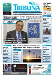 Fincapital, CdA sospeso - LA TRIBUNA SAMMARINESE