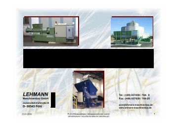 LEHMANN Maschinenbau GmbH - B.T.S. Biogas