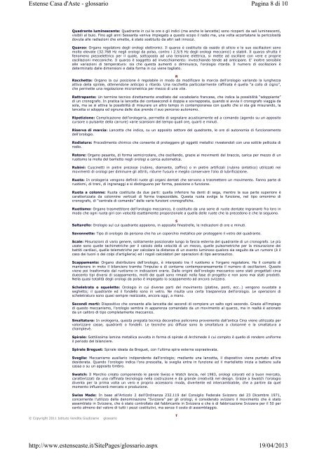 Pagina 1 di 10 Estense Casa d'Aste - glossario 19/04/2013 http ...
