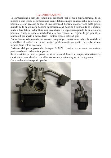 carburare sha.pdf - Ciao Cross Club