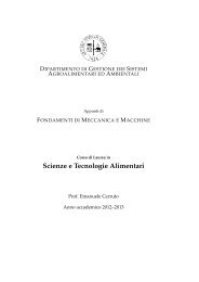 Scienze e Tecnologie Alimentari - Dipartimento di Gestione dei ...