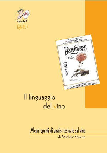 Foglio di Bacco n° 3 (pdf 156Kb) - Vino e Giovani