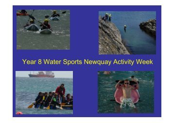 Year 8 Water Sports Newquay Activity Week - Woking High School