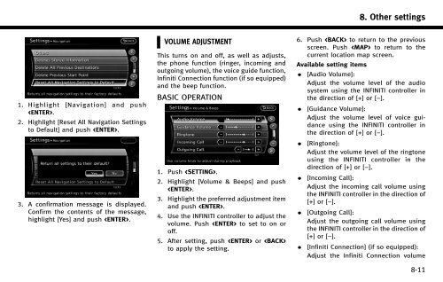 2013 Infiniti | Navigation System Owner's Manual - Infiniti Owner ...