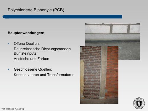 Schadstoffe in Gebäuden – Überblick über die ... - BZR-Institut Bonn