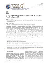 U-Th-Pb dating of monazite by single-collector ICP-MS: Pitfalls and ...