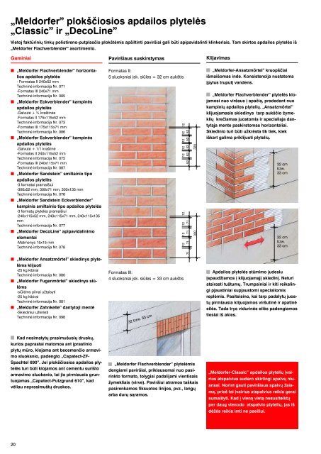 „Capatect“ pastatų šiltinimo sistemos - Srava