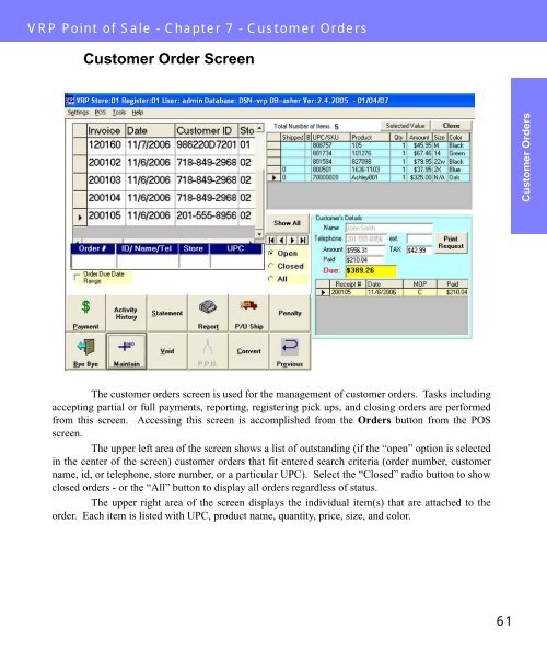 Visual Retail Plus - Point of Sale Users Manual - POS Software System