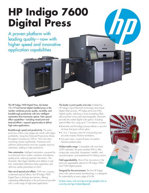 HP Indigo 7600 Digital Press