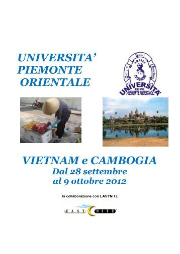 UNIVERSITA' PIEMONTE ORIENTALE VIETNAM e CAMBOGIA - CST