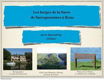 Les berges de la Sarre de Sarreguemines à Konz par le Saarradweg