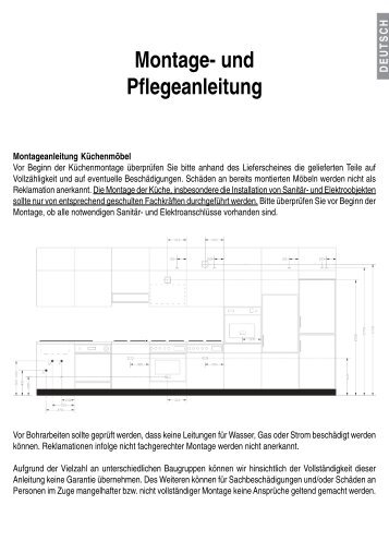 Montage- und Pflegeanleitung