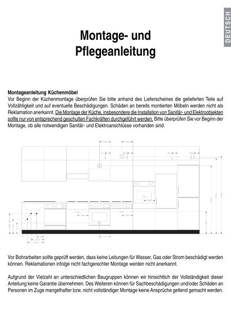 Montage- und Pflegeanleitung