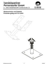 Säulenschuhe - Handelspartner - Pernerstorfer GmbH