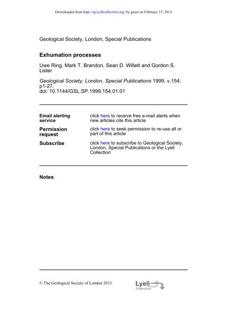 Exhumation processes