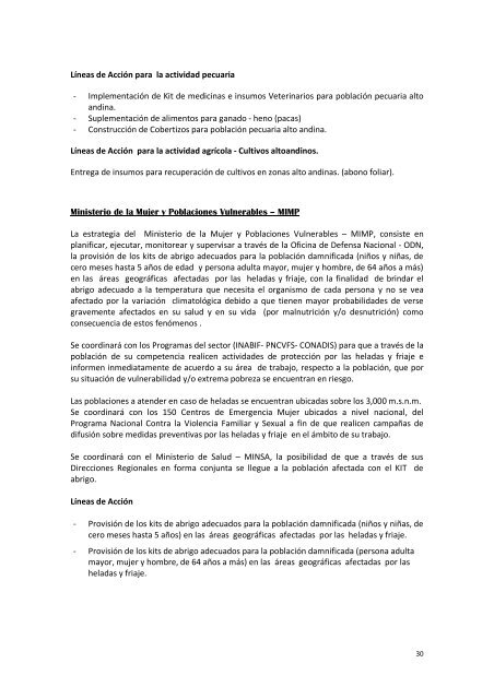 PLAN NACIONAL DE INTERVENCION PARA ENFRENTAR LOS ...