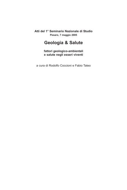 Geologia & Salute - AGMItalia