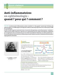 Anti-inflammatoires en ophtalmologie : quand ? pour qui ? comment ?