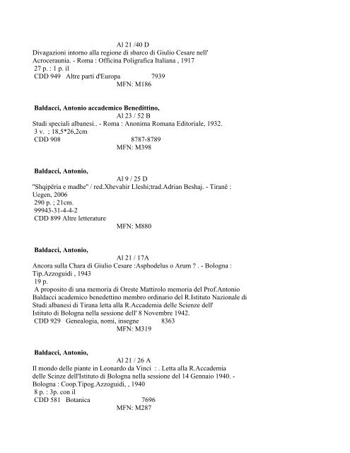 Al 21 / 72E Codice penale Albanese - Biblioteca centrale della ...