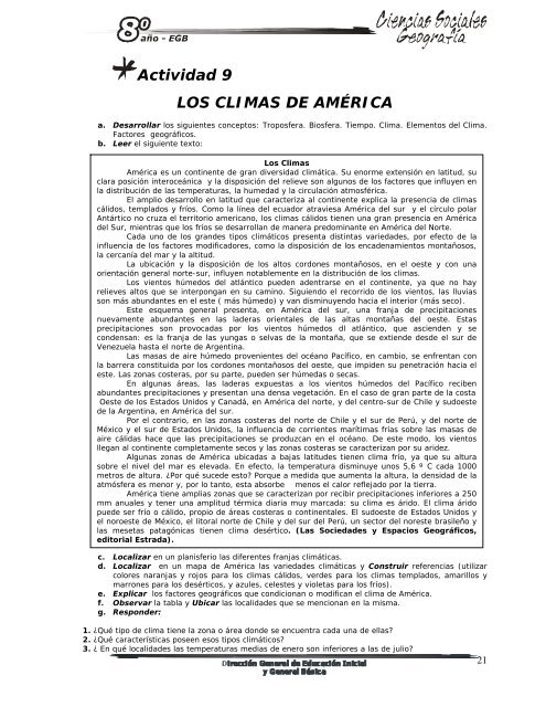 Geografía - Ministerio de Cultura y Educación | La Pampa