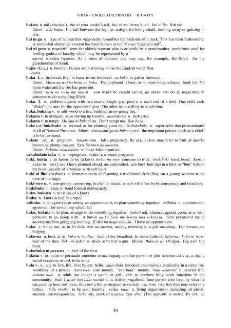 Fijian-English Dictionary - eCommons@Cornell - Cornell University