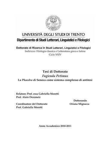 PDF (tesi di dottorato Oriana Mignacca) - Unitn-eprints.PhD