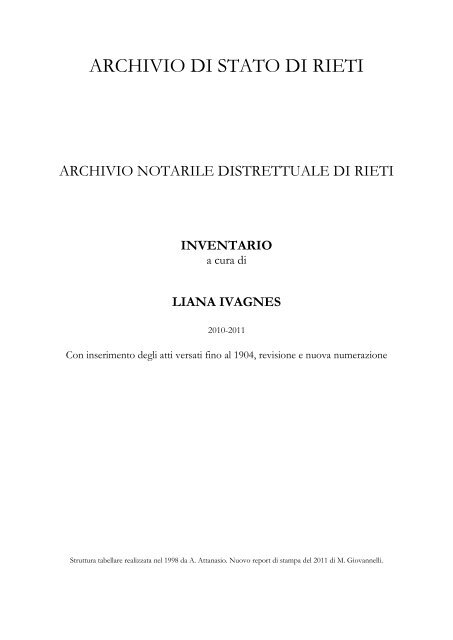 Archivio notarile distrettuale di Rieti