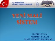 YENİ MALİ SİSTEM - Diyanet İşleri Başkanlığı