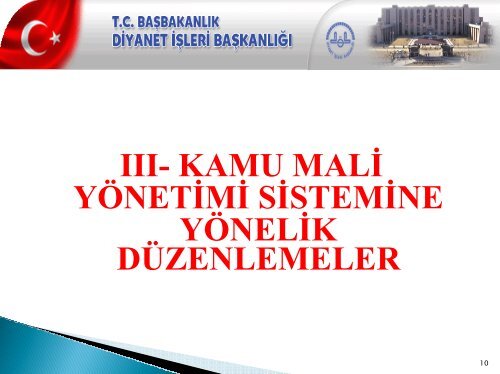 YENİ MALİ SİSTEM - Diyanet İşleri Başkanlığı