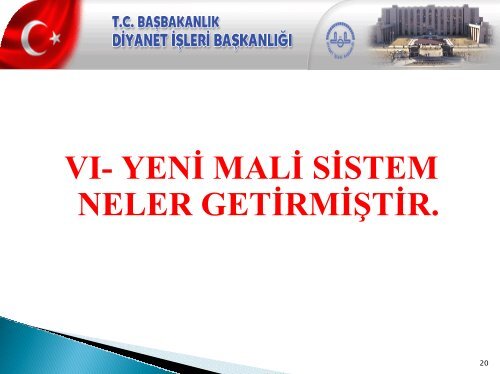 YENİ MALİ SİSTEM - Diyanet İşleri Başkanlığı