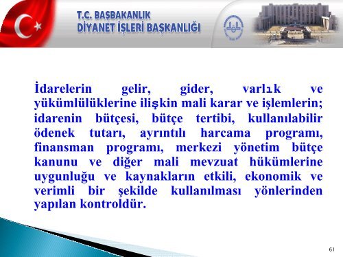 YENİ MALİ SİSTEM - Diyanet İşleri Başkanlığı