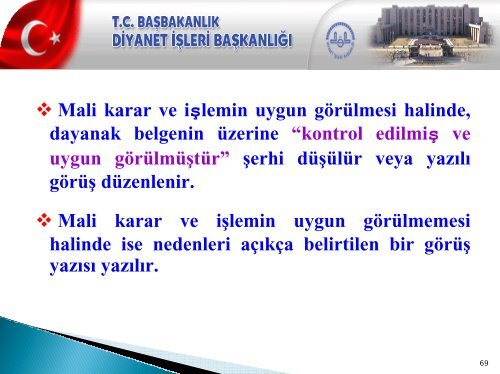 YENİ MALİ SİSTEM - Diyanet İşleri Başkanlığı