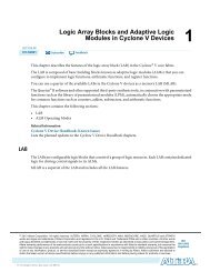 Logic Array Blocks and Adaptive Logic Modules in Cyclone ... - Altera