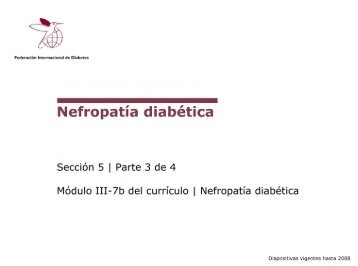 Nefropatía diabética - PAHO/WHO