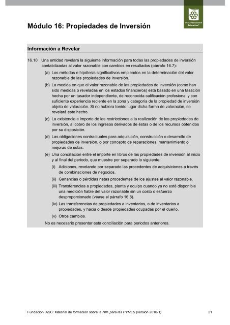 Módulo 16: Propiedades de Inversión