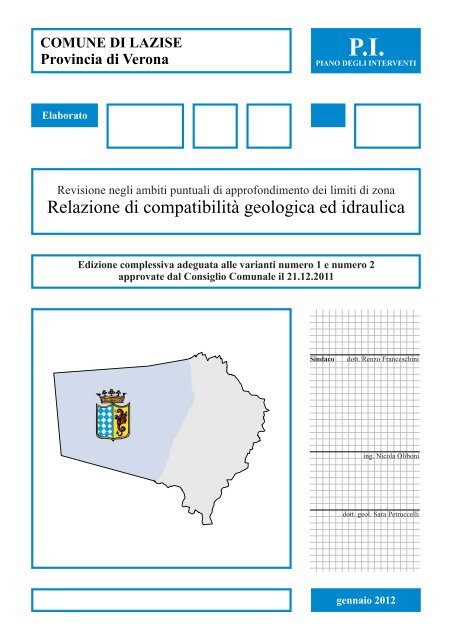 Relazione Compatibilita Geologica Idraulica Comune Di Lazise