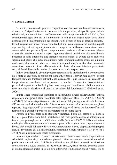 Analisi dei processi di respirazione negli organi epigei della Vitis ...